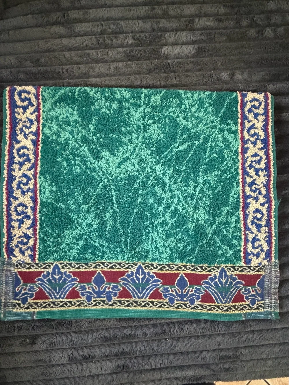 Royal Velvet Deep Teal Decorative Bath Towels - Royal Velvet